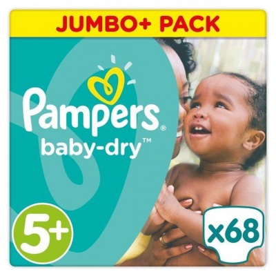 Pampers Baby Dry Nappies Size 5+ Jumbo+ Pack RRP £13.99 CLEARANCE XL £12.99